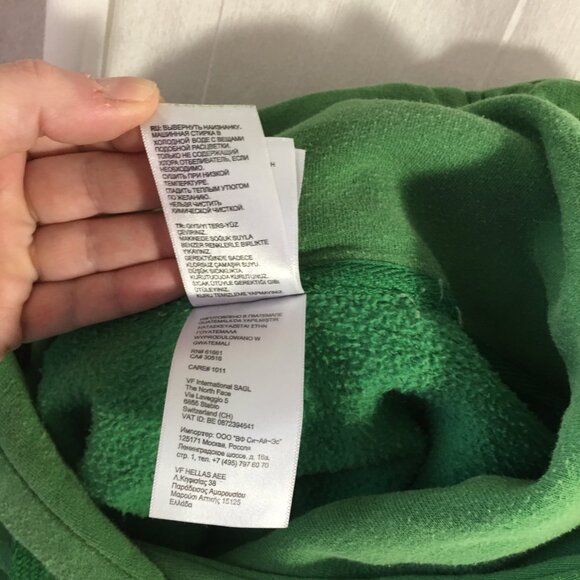 NORTH FACE Sweatshirt Hoodie Green Graphic Mens Drawstring XXL 2XL - Picture 10 of 10